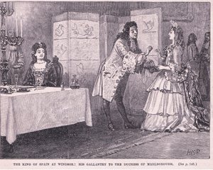 Il re di Spagna a Windsor: la sua galanteria verso la Duchessa di Marlborough AD 1704 da Henry Marriott Paget